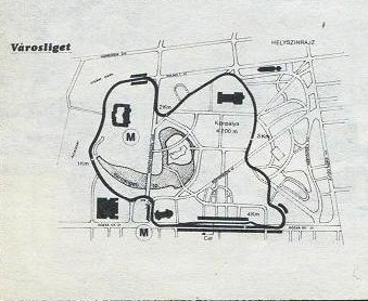 Városliget - track layout from 1985